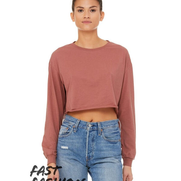 Fast Fashion Women's Cropped Long Sleeve Tee Thumbnail